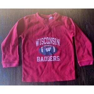 Wisconsin Badgers NCAA Long Sleeve Thermal Red Shirt 4T
